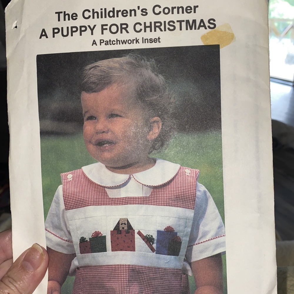 The Children’s Corner A Puppy For Christmas Patchwork Inset Sewing Pattern